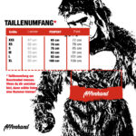 Affenhand weightlifting belt size chart
