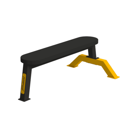 Black and yellow Affenhand Three-Leg Flat Bench