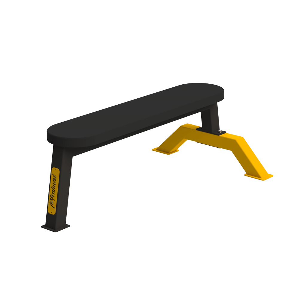 Black and yellow Affenhand Three-Leg Flat Bench Black and yellow Affenhand Three-Leg Flat Bench